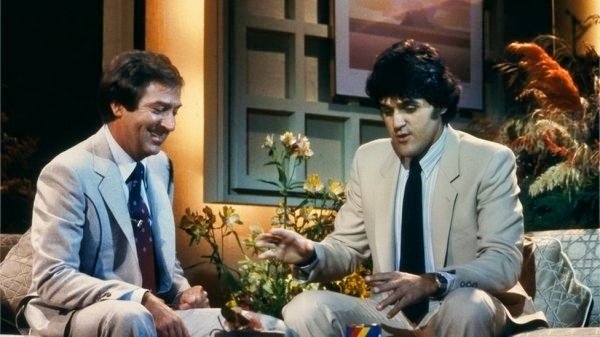 Des O'Connor with Jay Leno