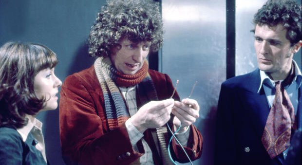 Elisabeth Sladen, Tom Baker and Ian Marter