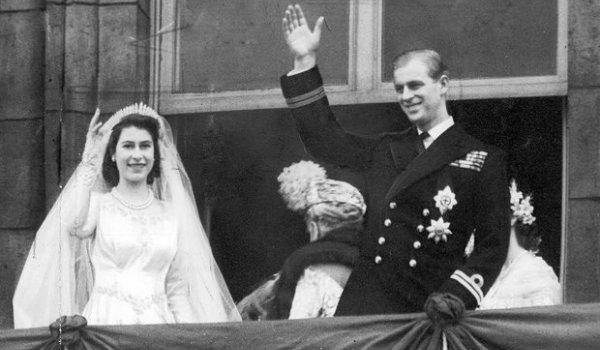 The wedding of Queen Elizabeth and Prince Phillip