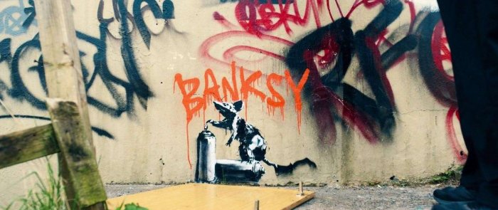 The Outlaws - Banksy wall art