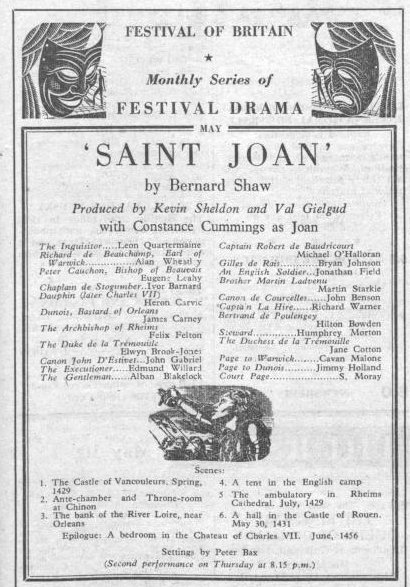 St Joan - BBC RT Listing