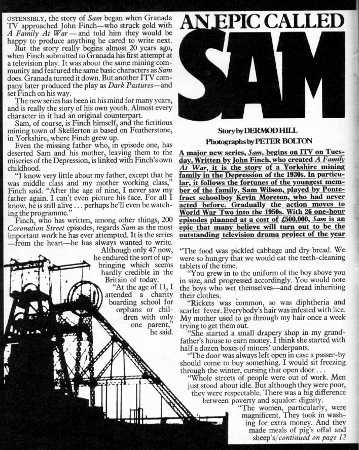Sam TV Times article - 1973
