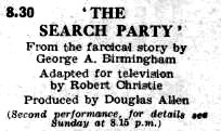 The Search Party 1951 BBC play