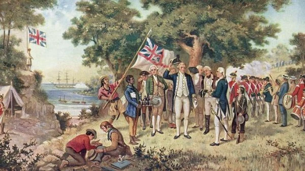 Captain Cook arrives in Australia
