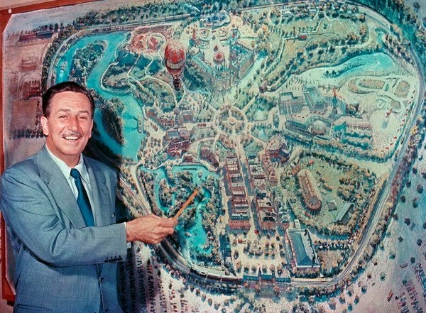 Walt Disney shows off Disneyland