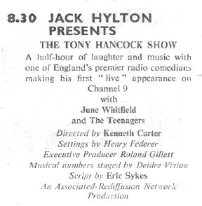 The Tony Hancock Show 1956