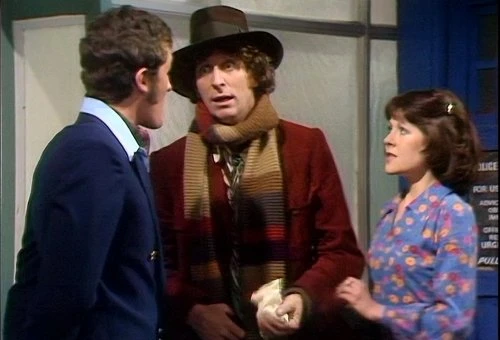 The Doctor meets Harry Sullivan and Sarah Jane Smith