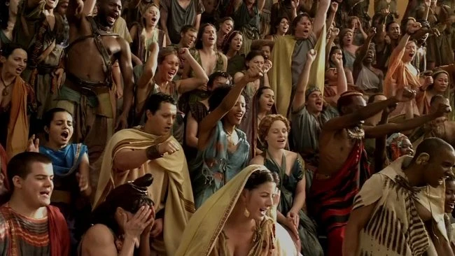 Spartacus Blood and Sand crowd scene